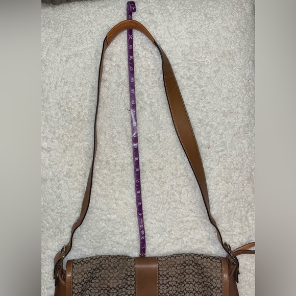 RARE Coach Soho Brown & Tan Signature Messenger Laptop Bag - Picture 4 of 11